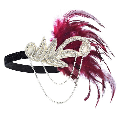 Serre tête à plume Gatsby/Charleston
