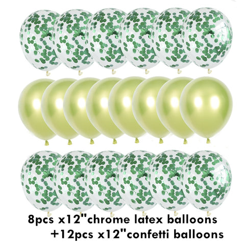 lot de ballons en latex , confettis