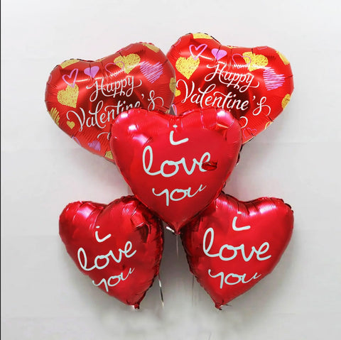 Ballons cœur 7 pcs saint valentin