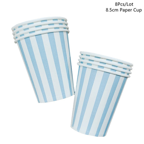 Verre en carton bleu/rose