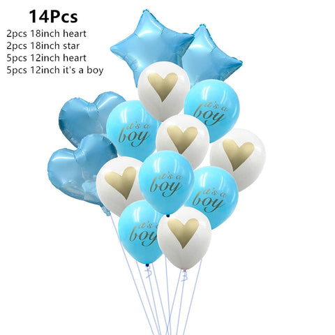 Kit de ballons rose /bleu 14 pcs