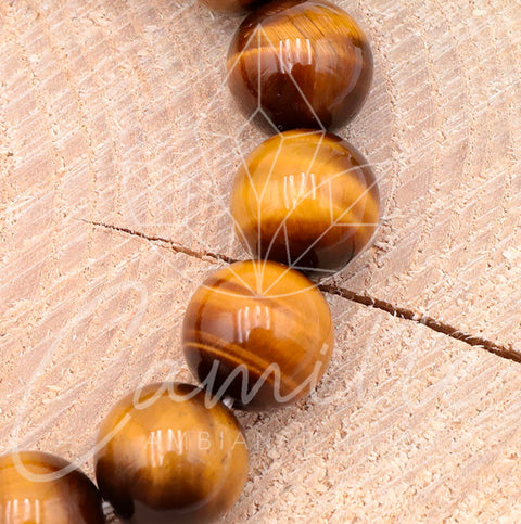 Bracelet œil de tigre 12 mm, grade AA