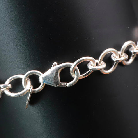 Bracelet argent 925 et citrine naturelle AAA numéroté 0465