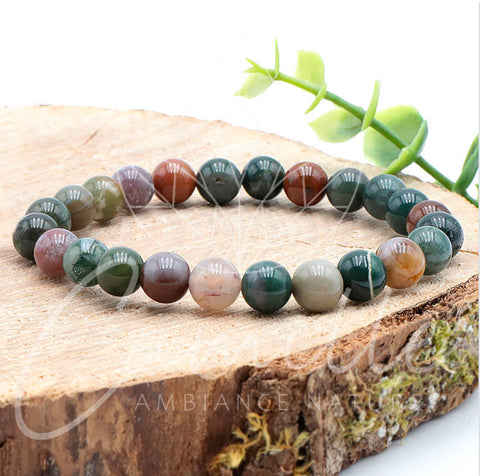 Bracelet en pierre, Agathe indienne