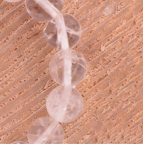 Bracelet en cristal de roche, 8 mm