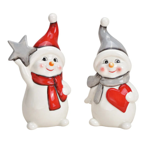 Bonhomme de neige en céramique ￼