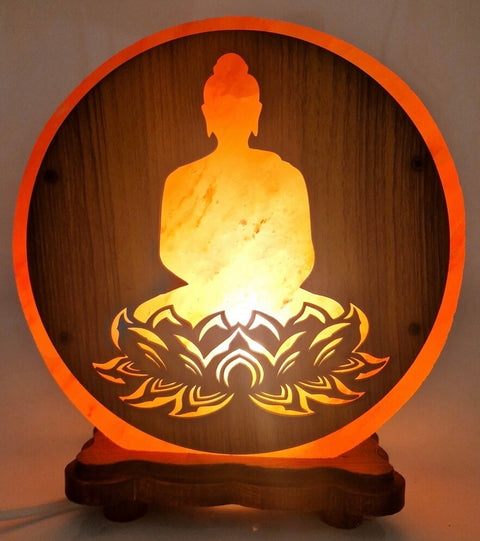 Lampe à sel  de l’Himalaya sculptée￼