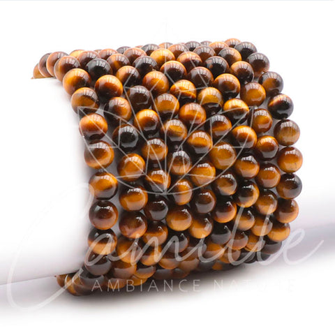 Bracelet en pierre œil de tigre 8 mm