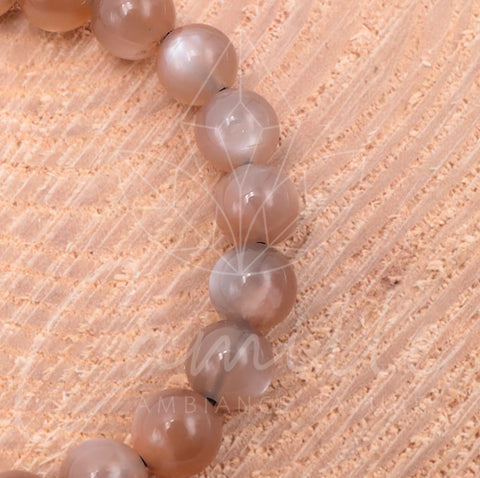 Bracelet pierre de Lune, brune 8 mm grade AA
