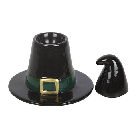 Brûle-parfum chapeau de sorcière noir