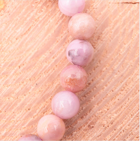 Bracelet en pierre Kunzite du Brésil 8mm