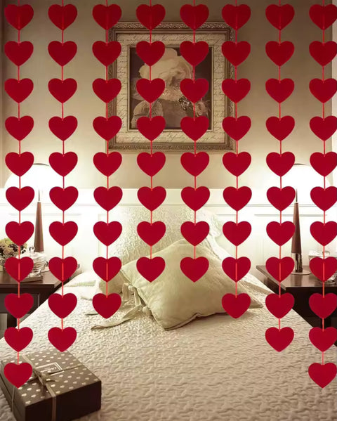 Guirlande Saint-Valentin, cœur rouge, 4 m ￼