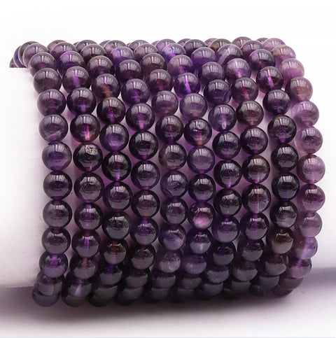 Bracelet en améthyste de Bolivie, 8 mm