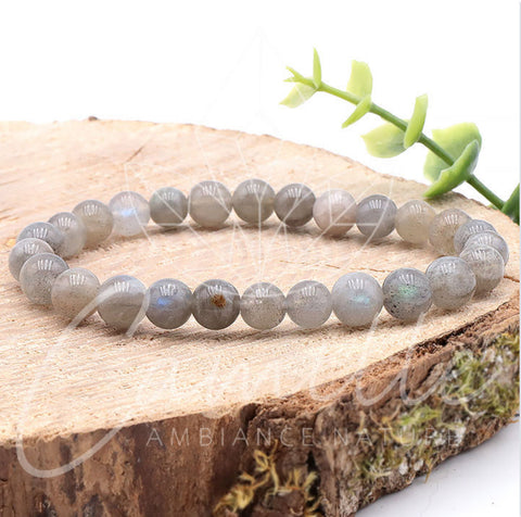 Bracelet en pierre Labradorite 8mm
