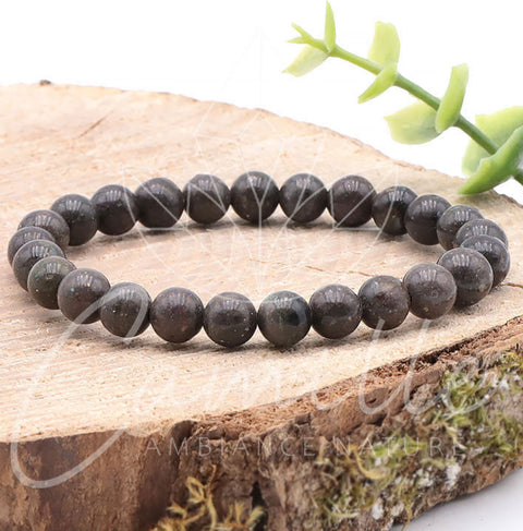 Bracelet en opale noire, 7-8 mm grade AB