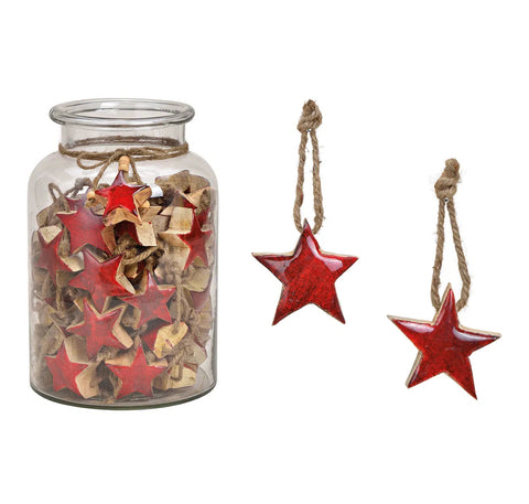 Étoile de Noël en bois de manguier ￼