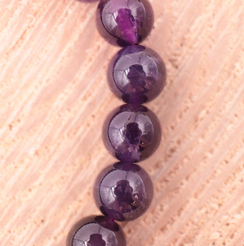 Bracelet en améthyste de Bolivie, 8 mm