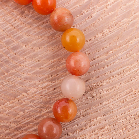 Bracelet en Aventurine orange 8 mm
