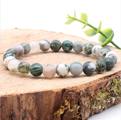 Bracelet en pierre, Agathe, arbre 8 mm