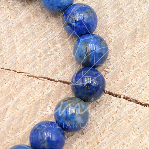 Bracelet en lapis-lazuli 8mm grade AA