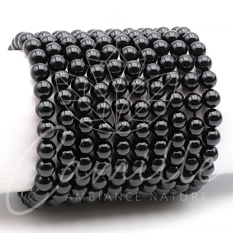 Bracelet en pierre Onyx, 8 mm