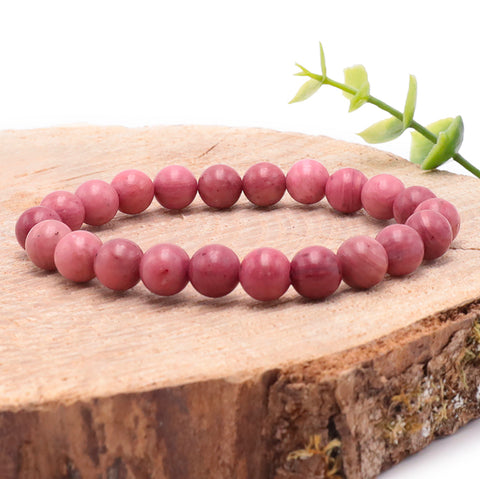 Bracelet en Rhodonite d’Australie, 8 mm