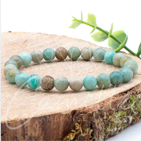 Bracelet en pierre, Amazonite du Pérou