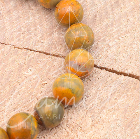 Bracelet en pierre jaspe Bumblebee 8mm