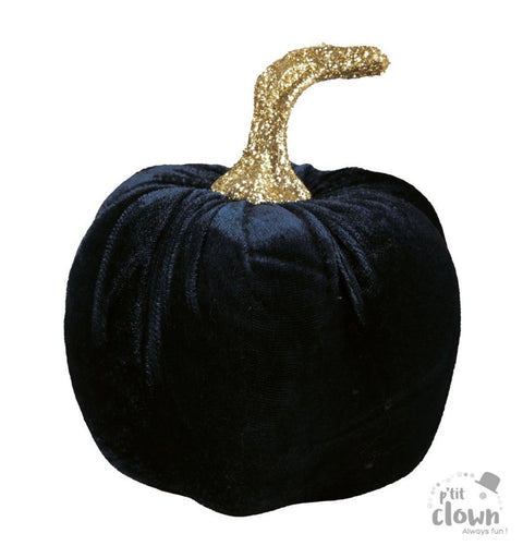 Citrouille d’Halloween, or et velours 16 cm ￼