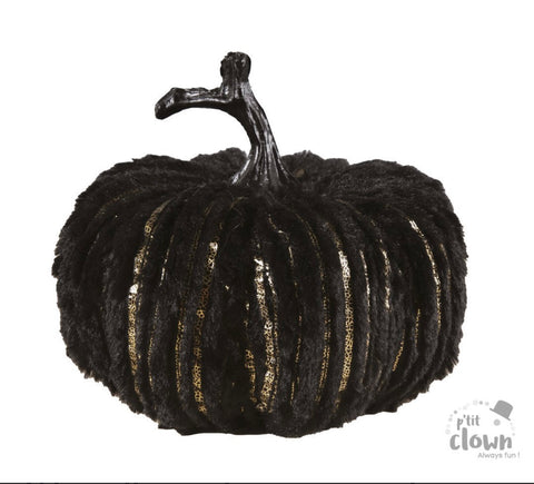 Citrouille, velours, noir et doré ￼