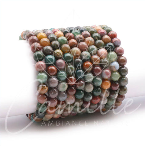 Bracelet en pierre, Agathe indienne