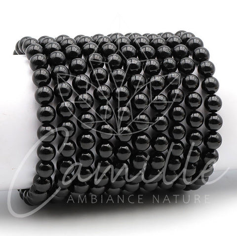 Bracelet en Tourmaline noire 8mm grade A