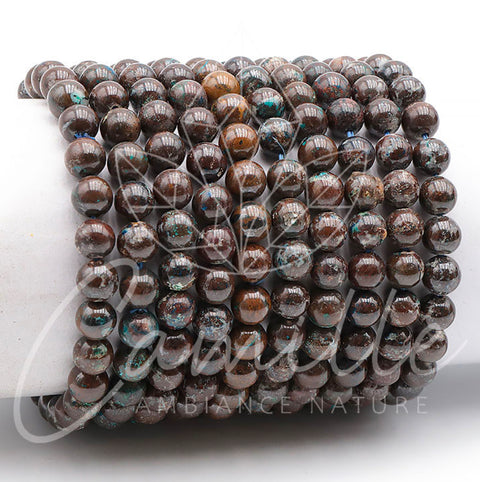 Bracelet en pierre Azurite chrysocolle 8 mm