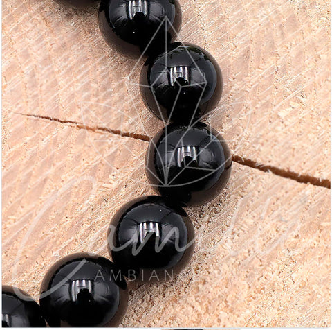 Bracelet en onyx 12 mm grade A