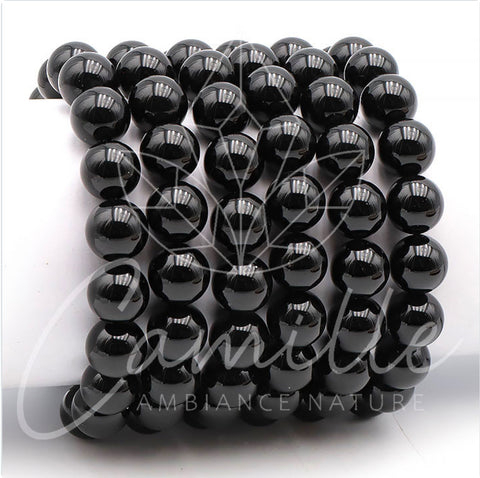 Bracelet en onyx 12 mm grade A