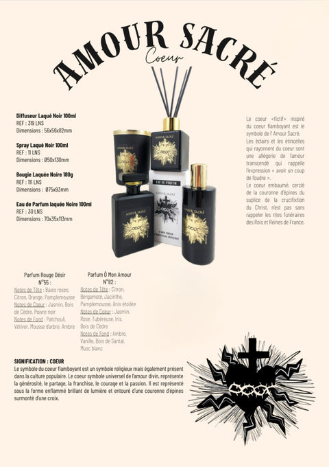 Bougie parfumée amour sacré, le cabinet des curiosités