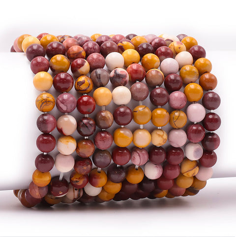 Bracelet en jaspe mokaïte 8mm