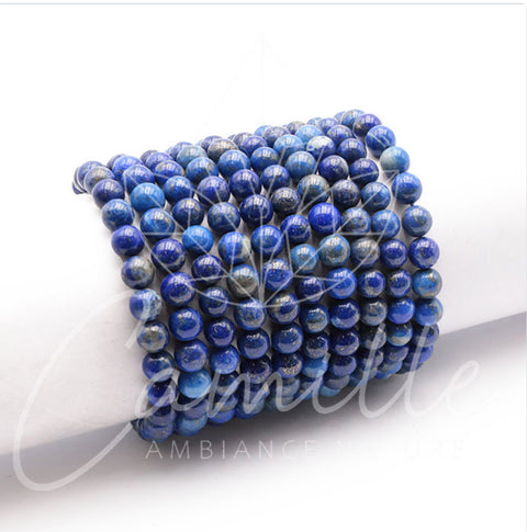 Bracelet en lapis-lazuli 8mm grade AA