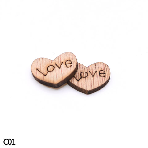 Cœur en bois décoratifs ,décoration mariage  love