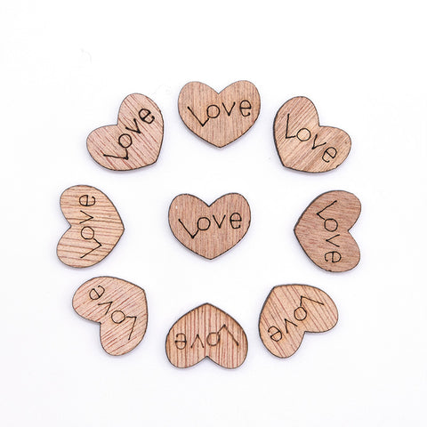 Cœur en bois décoratifs ,décoration mariage  love