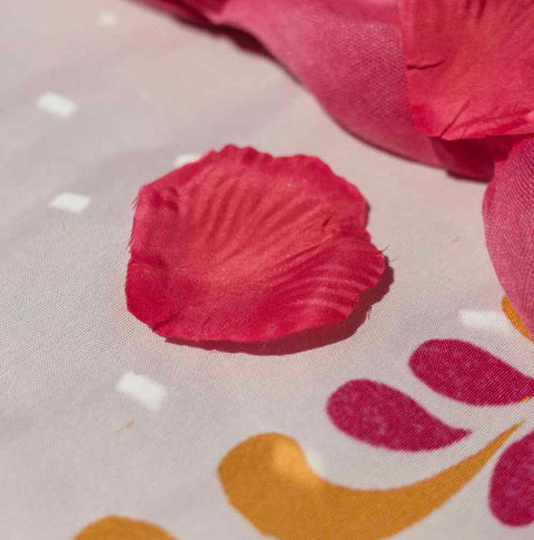 100 Pétales en Tissu Rose Framboise – Décoration de Mariage & Collection Pink Lemonade