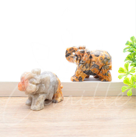 Éléphant en Agathe Crazy lace￼50mm