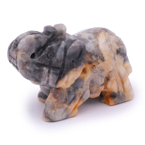 Éléphant en Agathe Crazy lace￼50mm