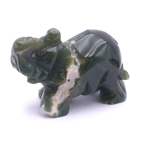 Éléphant en agate indienne, 50 mm ￼