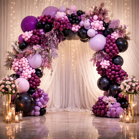 Arche de ballons violet 124 pièces ￼