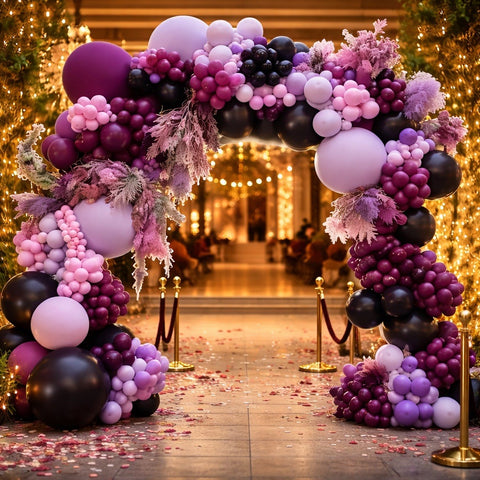 Arche de ballons violet 124 pièces ￼