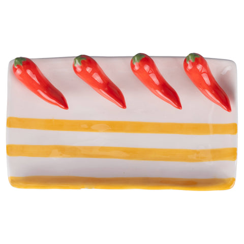 assiette-ceramique-piments-style-mediterraneen-boutique-montbrison-deco-en-folie