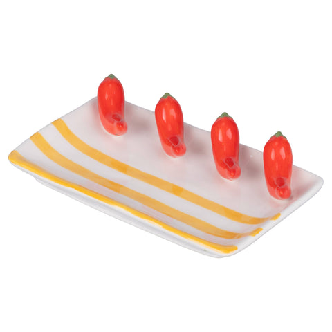 assiette-decoration-fruit-life-motif-piments-ceramique-boutique-montbrison-deco-en-folie