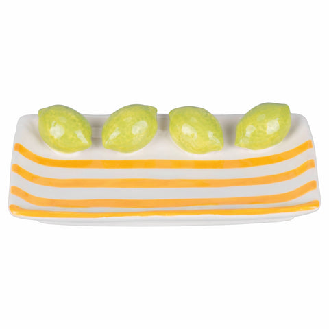 assiette-decorative-ceramique-citrons-blanc-jaune-boutique-montbrison-deco-en-folie