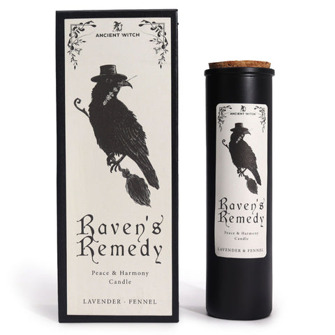 Bougie Remède du Corbeau de la Sorcière Ancienne – Paix et Harmonie